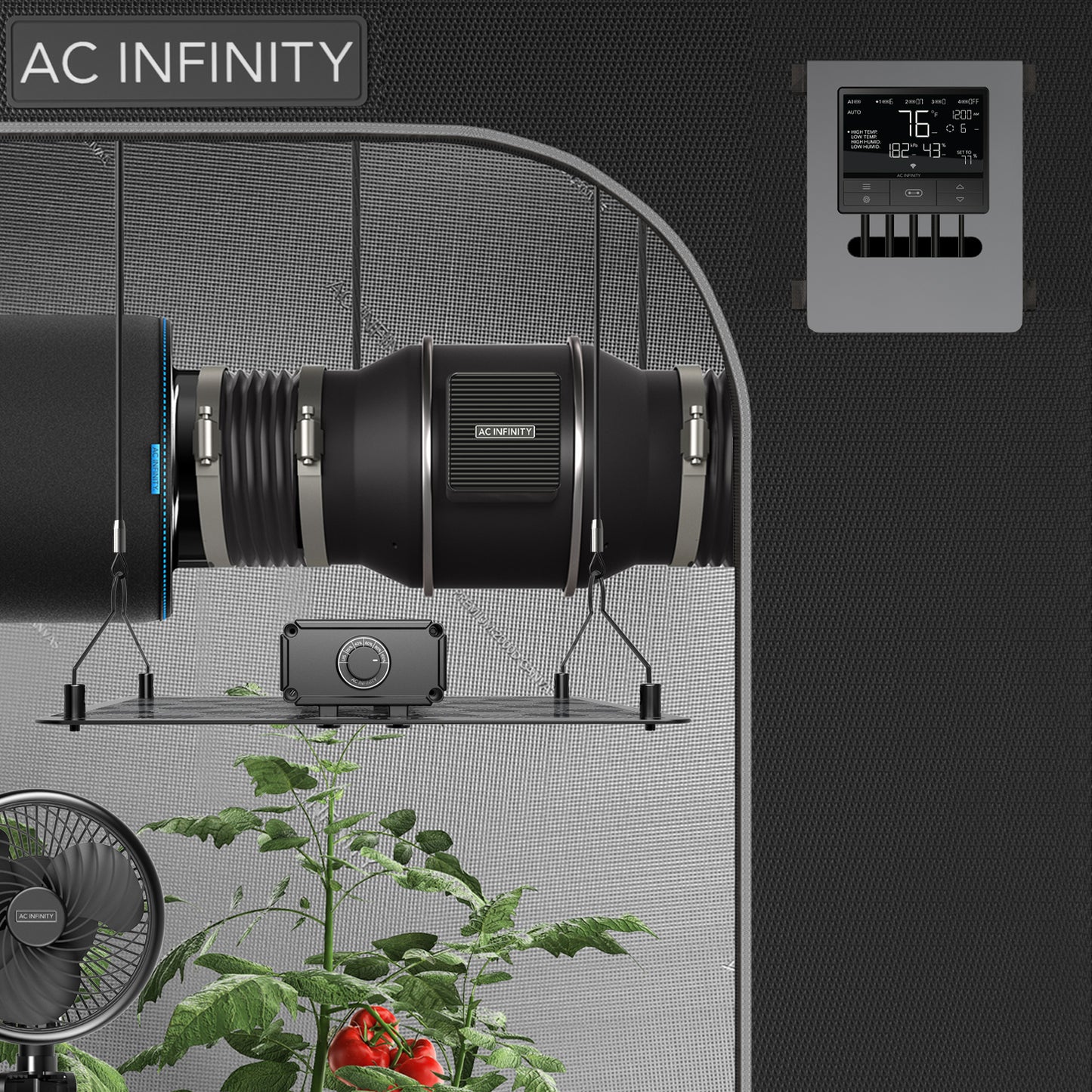 AC Infinity 69 Pro controller on grow tent