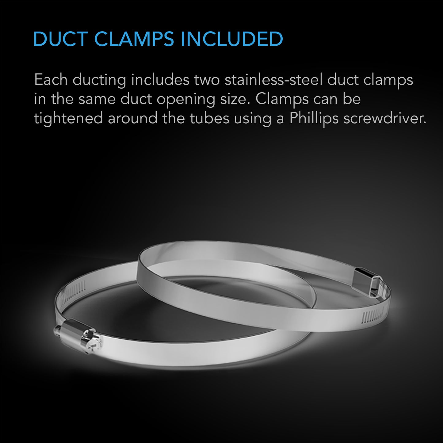8ft duct tube included clamps