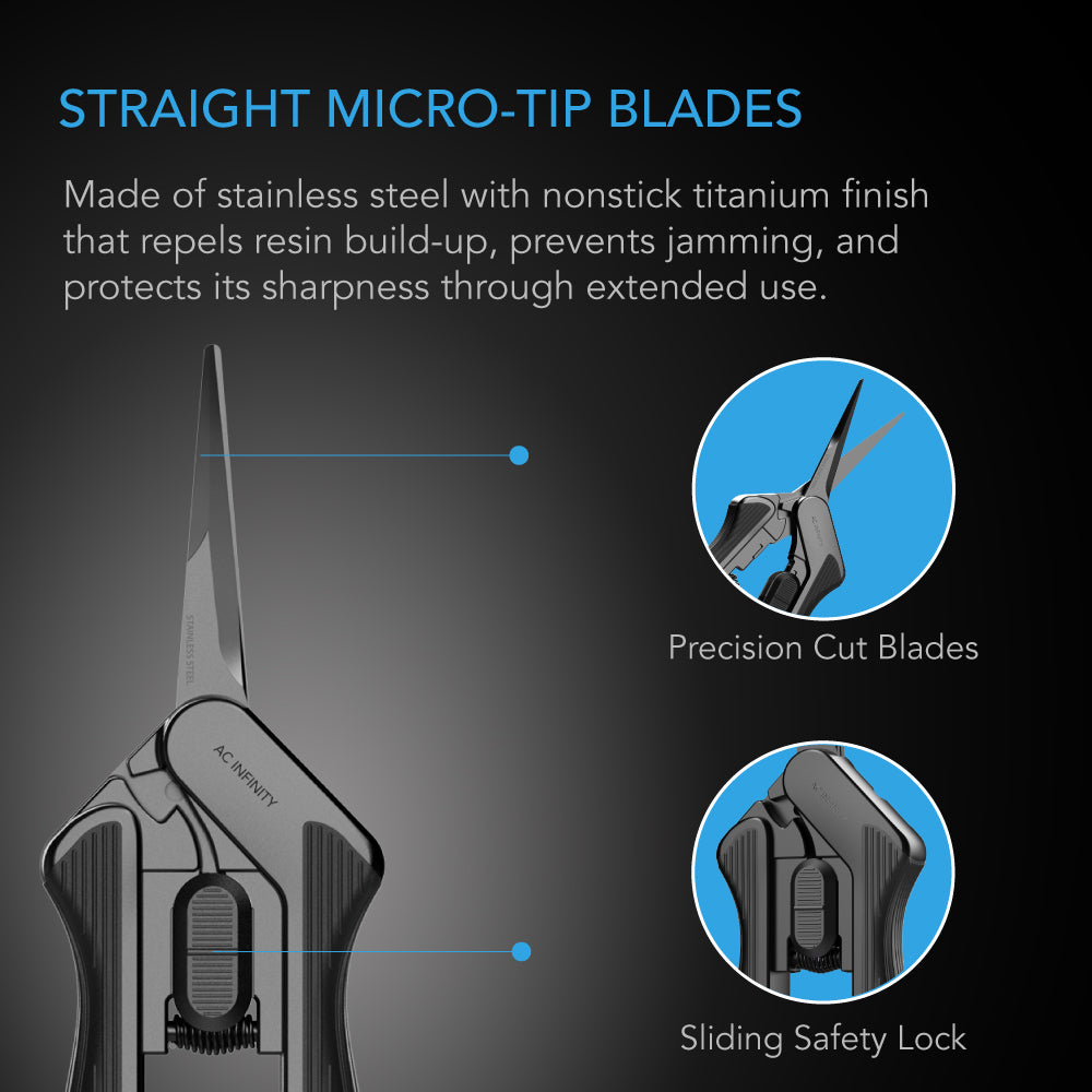 AC INFINITY straight garden shears blade description