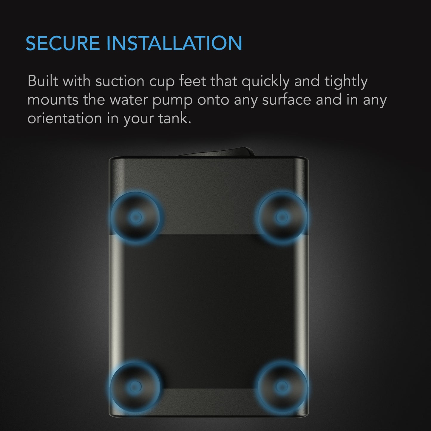 AC Infinity water pump bottom suction pads