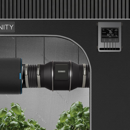 AC Infinity filter kit in grow tent view
