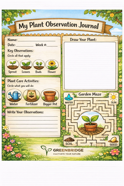My Plant Observation Journal | Digital Download
