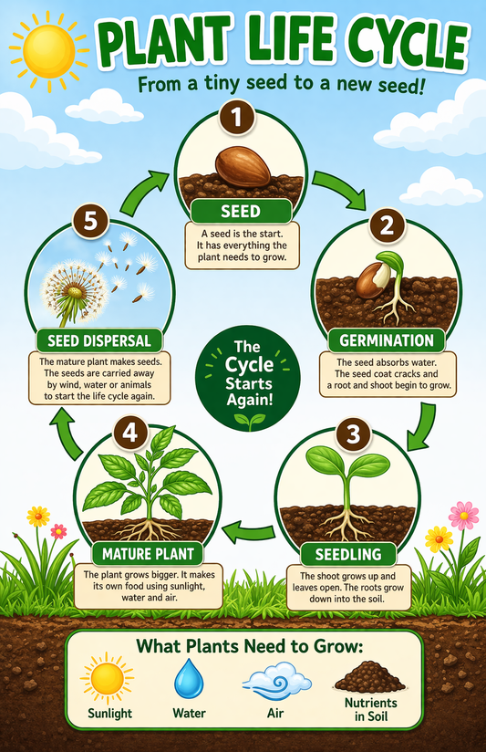 Printable Plant Life Cycle Poster | Digital Download