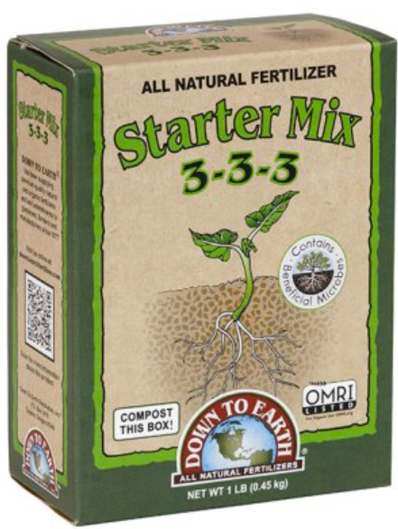 Starter Mix 3-3-3 Fertilizer- 1lb