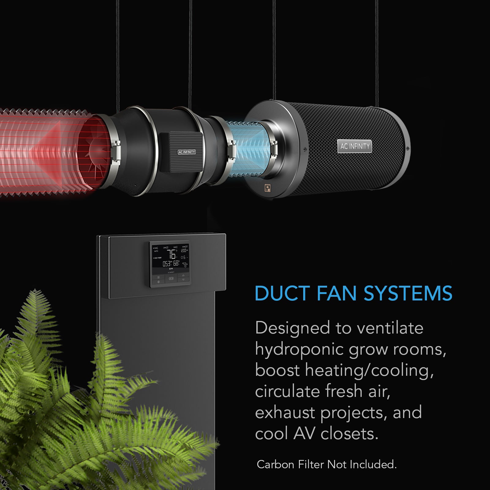 AC Infinity 4inch inline fan with 69 Pro controller system