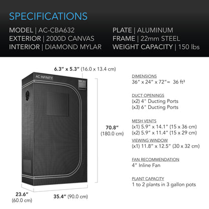 Cloudlab 632 3x2 Grow Tent