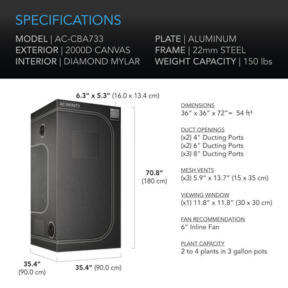 Cloudlab 733 3x3 Grow Tent