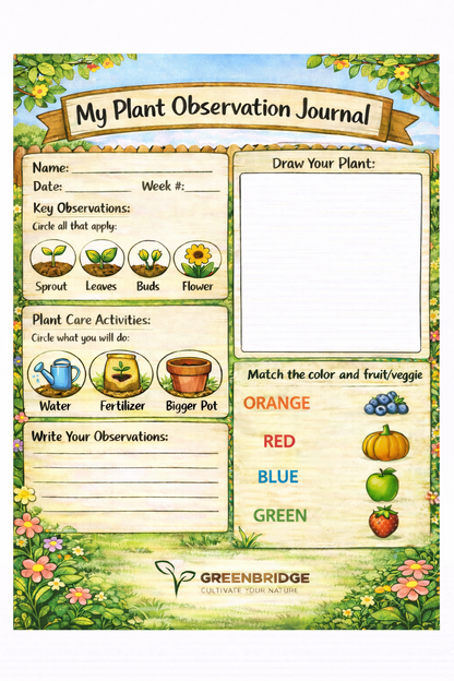 My Plant Observation Journal | Digital Download