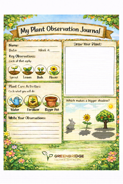 My Plant Observation Journal | Digital Download