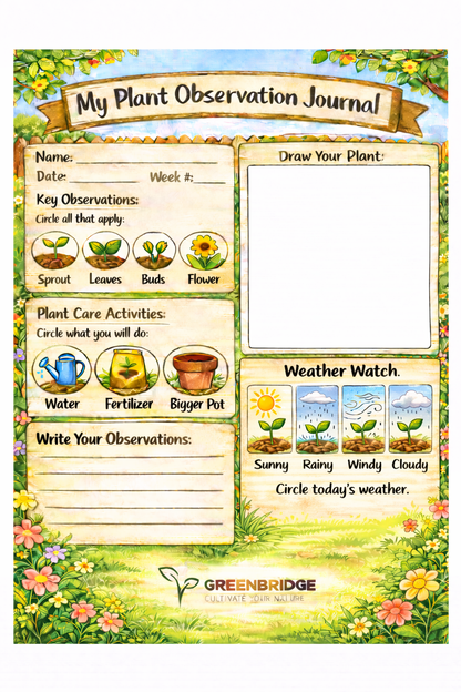 My Plant Observation Journal | Digital Download